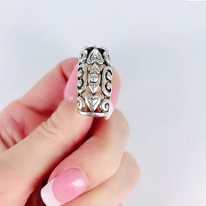 NEW! Sterling Heart Filigree Ring - Size 7